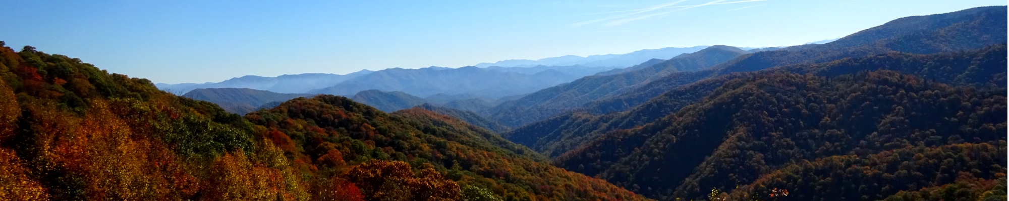 the beautiful autumn colors of the Smokey Mountains