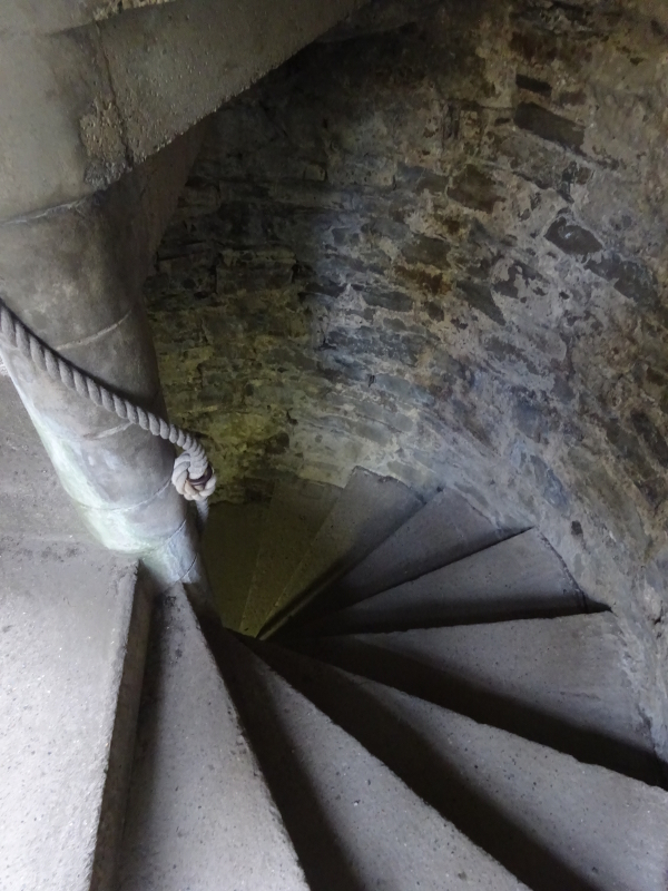 spiral staircase at Conwy Castle