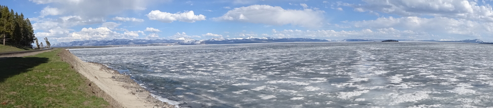 frozen lake at The Lakes, Yellowstone