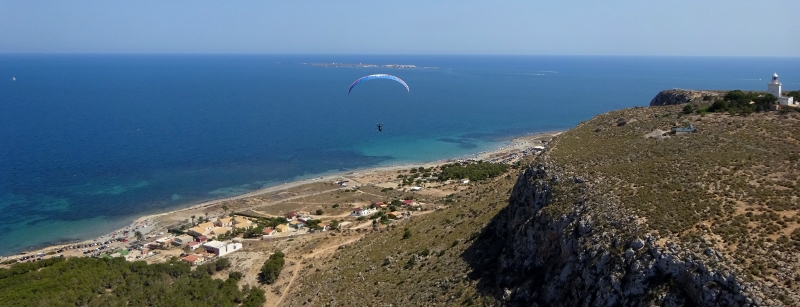 paragliding at Santa Pola, Spain